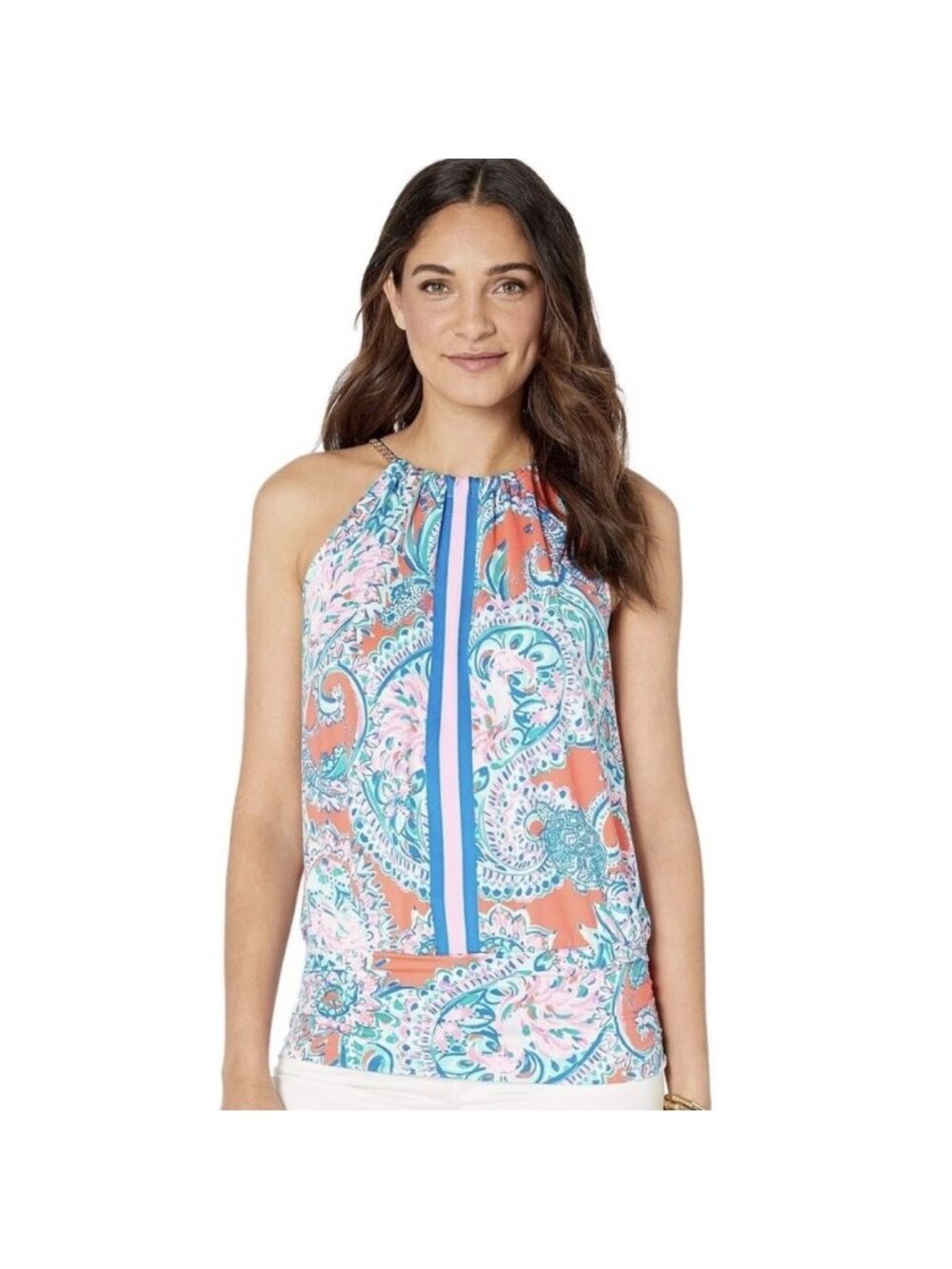 Lilly Pulitzer Bowen Top In Tangerine Dream Size Small